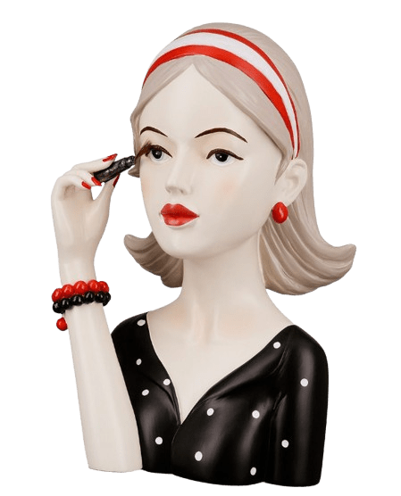Lady mit Mascara Dekofigur Lady mit Mascara