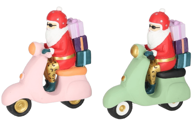 Santa auf Roller pink