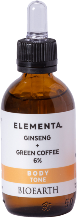 ELEMENTA Body Ginseng + Grüner Kaffee 6% Bioearth ELEMENTA Body Ginseng + Grüner Kaffee 6% ohne Hintergrund