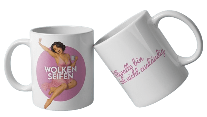 Tasse Pillepalle Wolkenseifen Tasse Pink