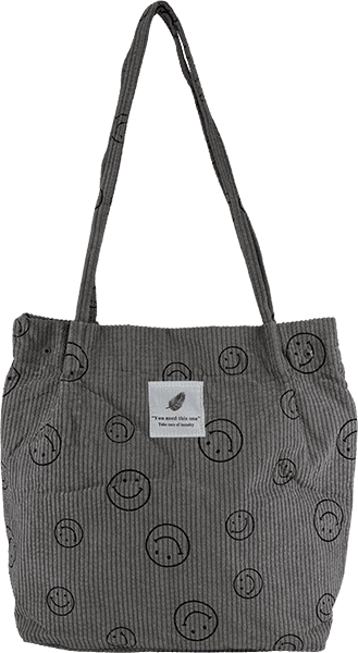 Cordbeutel Smiley Grey Cordbeutel Smiley Grey