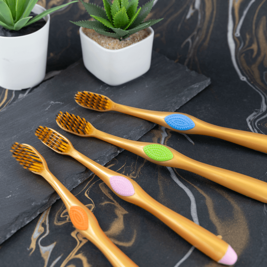 ABS Zahnbürste Gold Grün ABS Zahnbürste Gold Grün