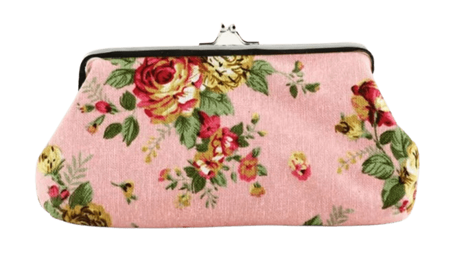 Mini-Clutch Rose Long Rosa Kosmetiktasche Clutch Vintage