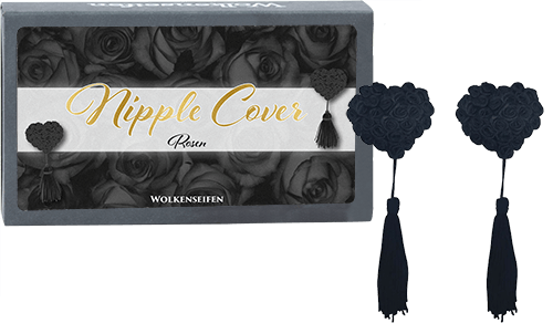 Nipple Cover Rosen Quaste schwarz Wolkenseifen Nipple Cover