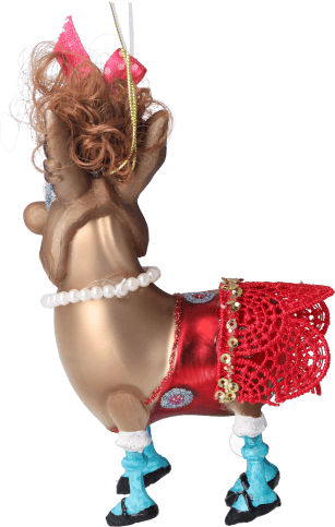 Anhänger Glitzer-Esel rot Anhänger Glitzer-Esel rot