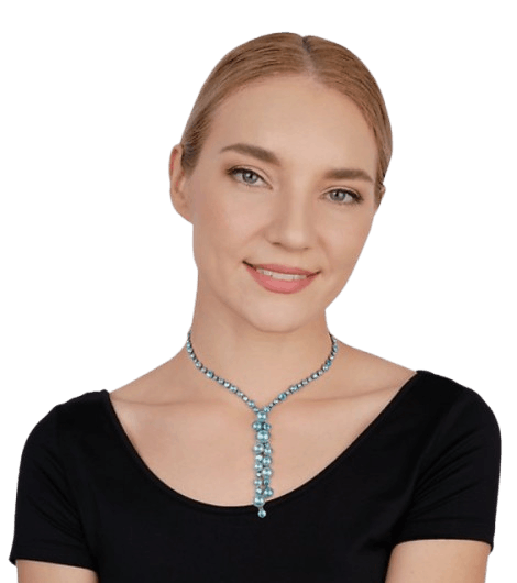 Bubble Cascade Y-Kette Blau Bubble Cascade Y-Kette Blau