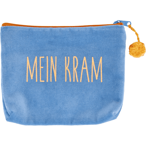 Tasche-HD groß Mein Kram Blau Samt-Kosmetiktasche Frau Heidelberg