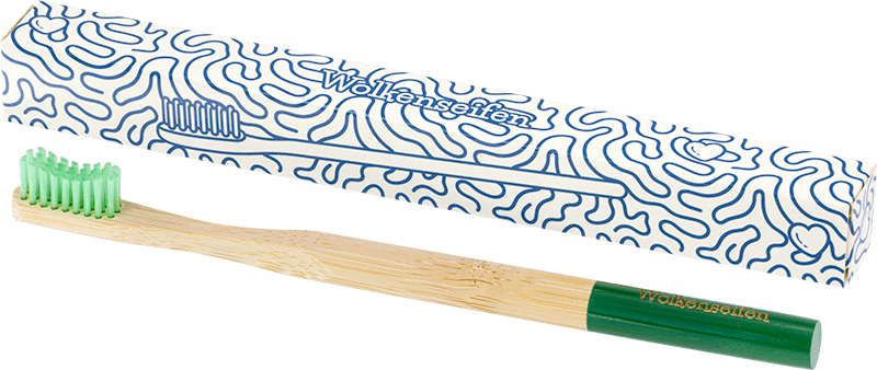 Wolkenseifen Bambuszahnbürste Dunkelgrün