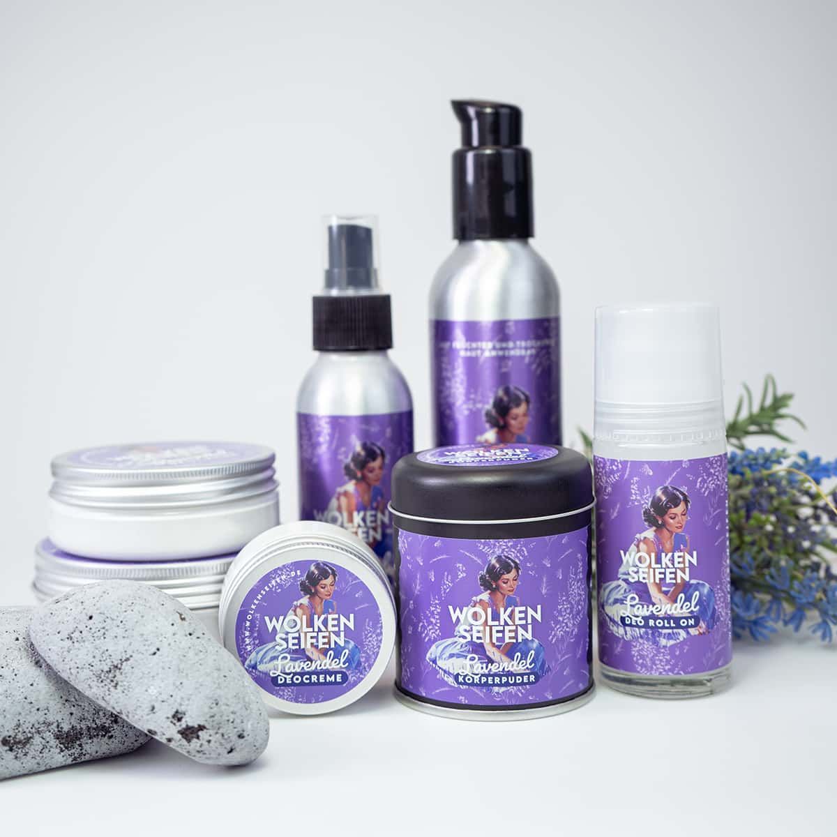 Körperpuder Lavendel Streudose