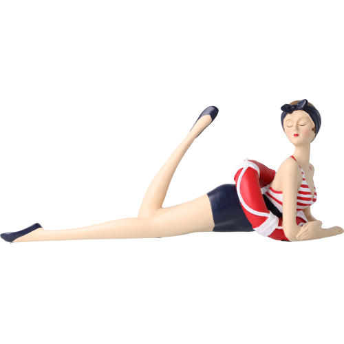 Pinup Schwimmerin liegend Pinup Schwimmerin liegend