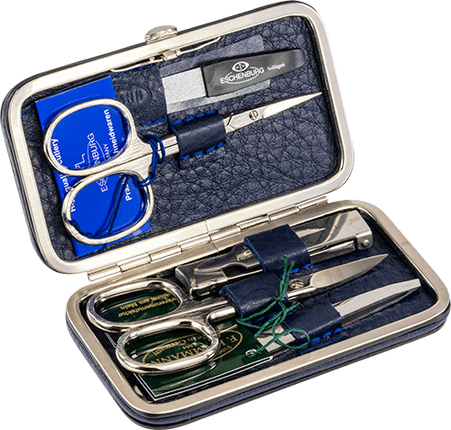 Maniküre-Etui Leder Blau Maniküre-Etui Leder Blau