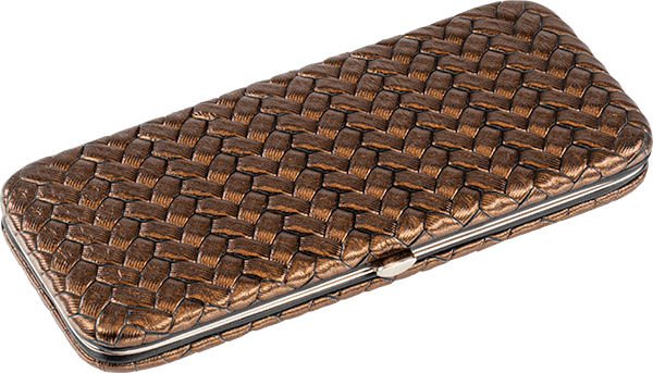 Maniküre-Etui Flechtleder Bronze Maniküre-Etui Flechtleder Bronze