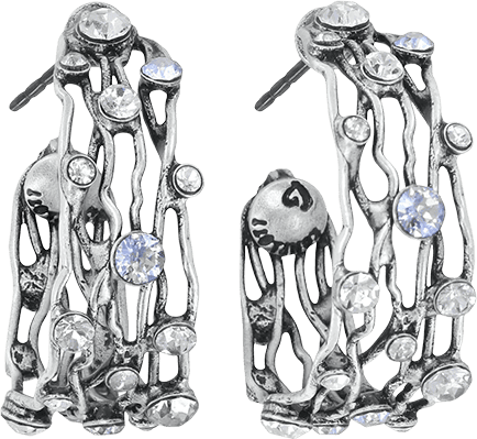 Cages Creolen Silber Cages Creolen Silber