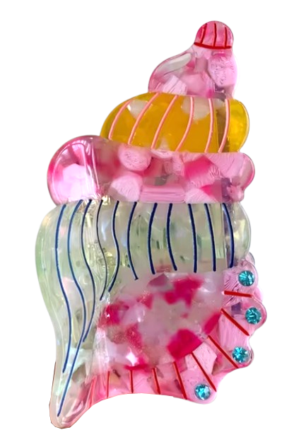 Haarkralle Muschel bunt Haarkralle Muschel bunt