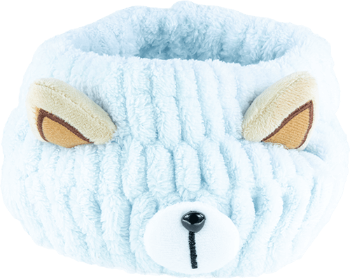 Haarband Hund Hellblau Make-Up-Haarband Hund ohne Augen ohne Hintergrund