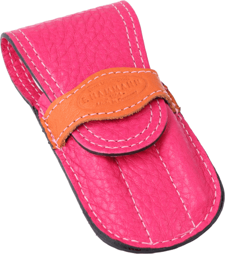 Maniküre-Etui Leder pink-orange Maniküre-Etui Leder pink-orange