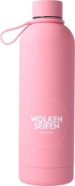 Edelstahl Trinkflasche Pink Wolkenseifen Edelstahl Trinkflasche 750 ml