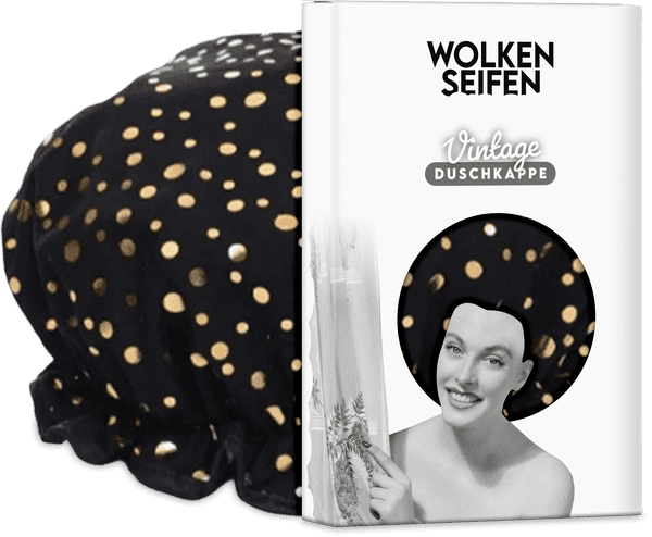 Showercap schwarz Gold-Dots Showercap schwarz Gold-Dots