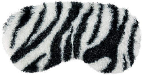 Kuschel-Schlafmaske aus Plüsch Zebra Schlafmaske aus Plüsch Blau ohne Hintergrund