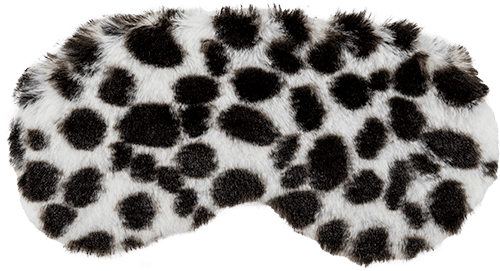 Kuschel-Schlafmaske aus Plüsch Leo Dots Schlafmaske aus Plüsch Blau ohne Hintergrund
