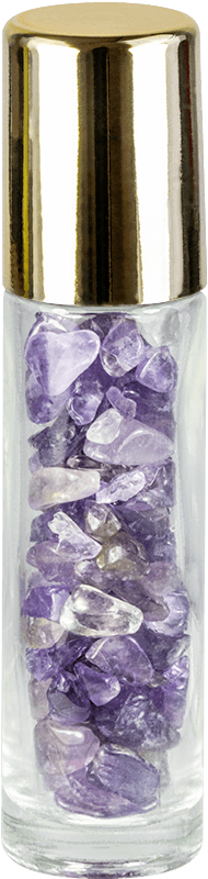 Roll On Behälter Halbe-Edelstein Rosenquarz