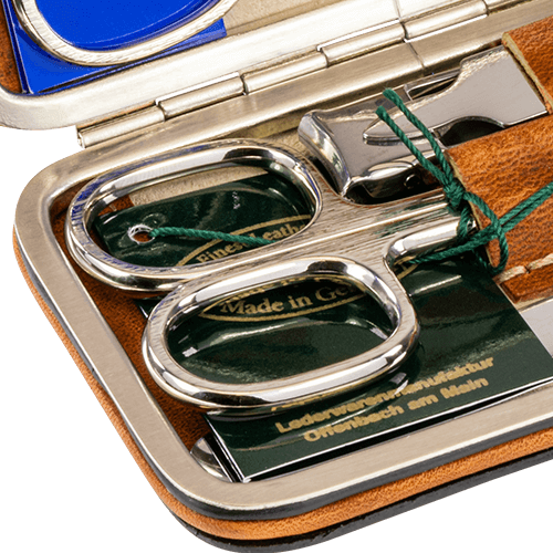 Maniküre-Etui Leder Hellbraun Maniküre-Etui Leder Hellbraun