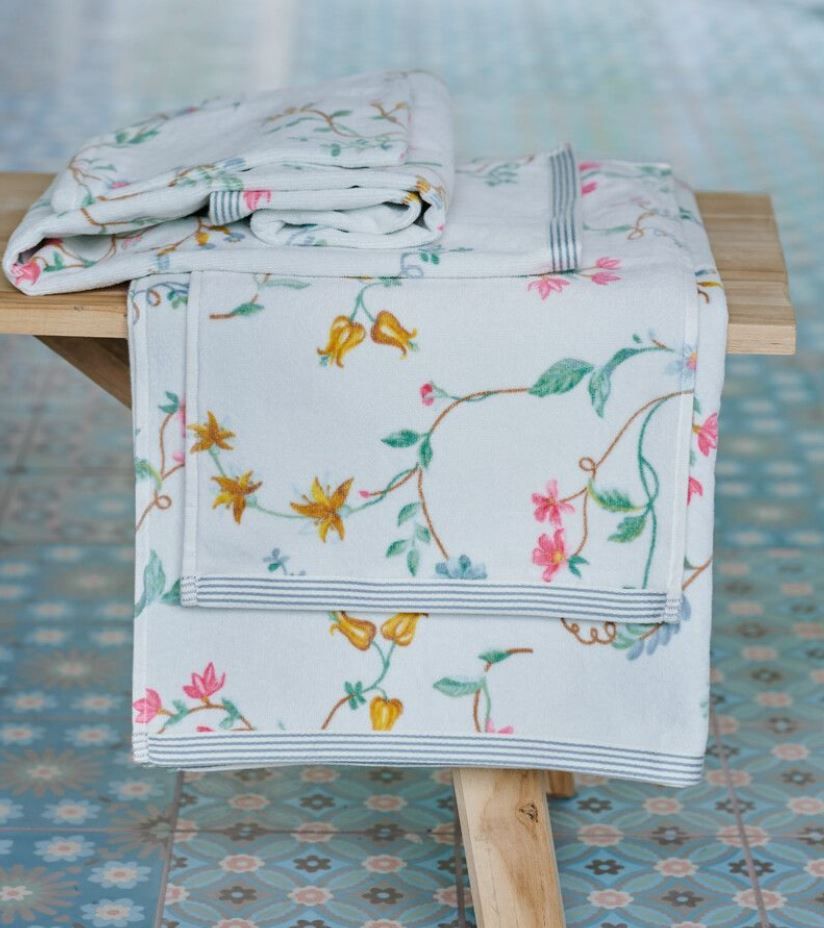 Handtuch Les Fleurs Weiß