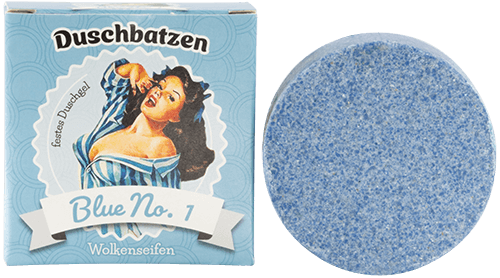 Duschbatzen Blue No. 1 - seifenfreie Pflege ohne Hintergrund