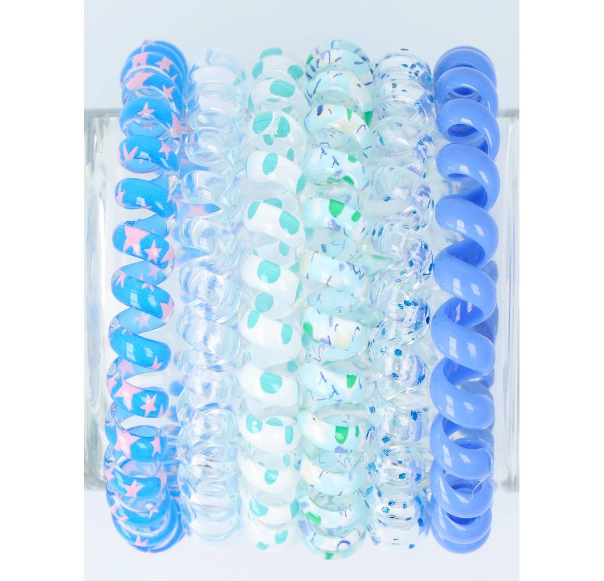 Spiral-Haargummis Blau-Mix Spiral-Haargummis Blau-Mix