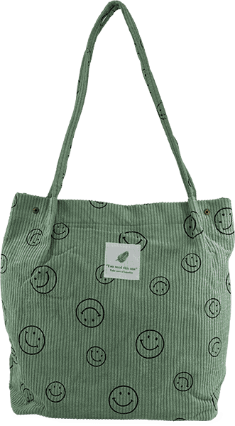 Cordbeutel Smiley Green