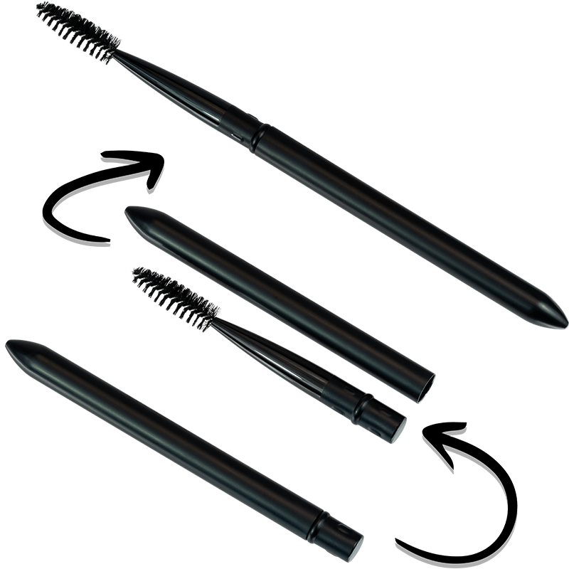 Reise-Wimpernbürste Mattschwarz