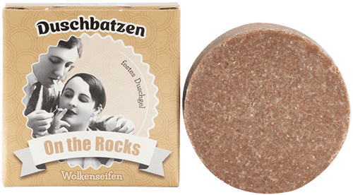 Duschbatzen On the Rocks - seifenfreie Pflege ohne Hintergrund