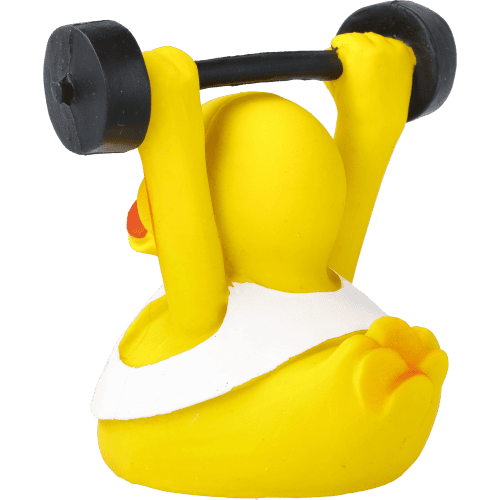 Badeente Gewichtheber Badeente Gewichtheber
