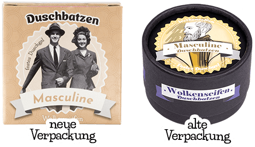 Duschbatzen Masculine - seifenfreie Pflege