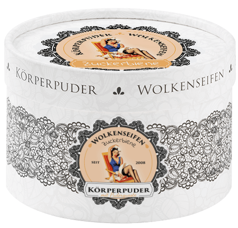 Körperpuder (Trockenshampoo) Zuckerbiene ohne Hintergrund