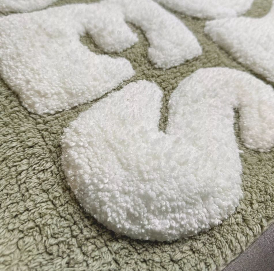 Badematte Good Vibes Olive