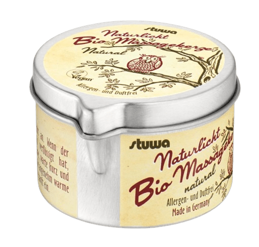 Biomassagekerze Duftfrei Natural ohne Hintergrund