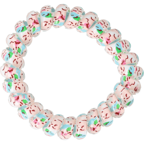 Spiral-Haargummis Pink-Mix