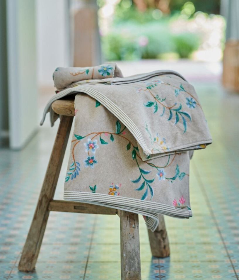 Handtuch Les Fleurs Khaki