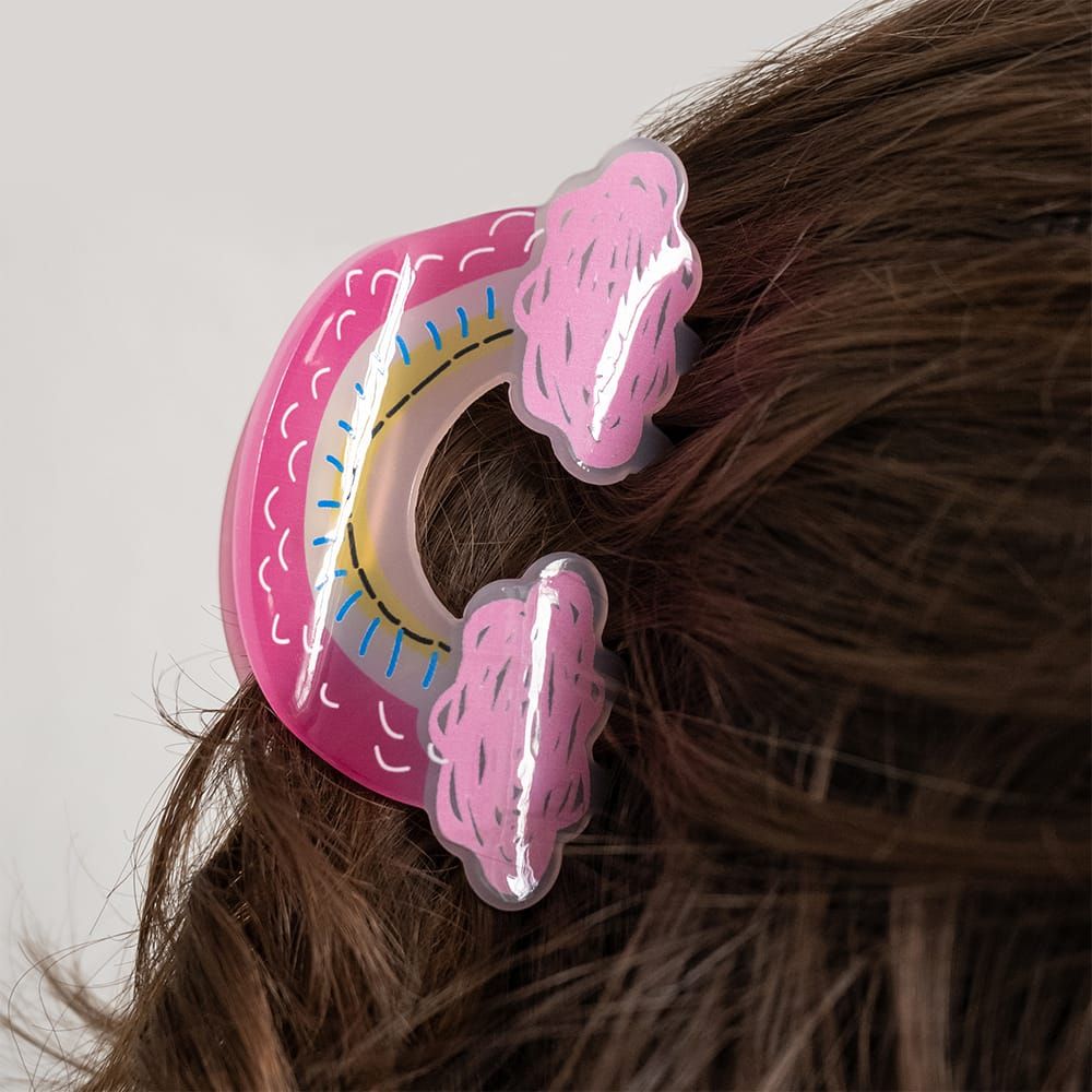 Haarkralle Rainbow Pink
