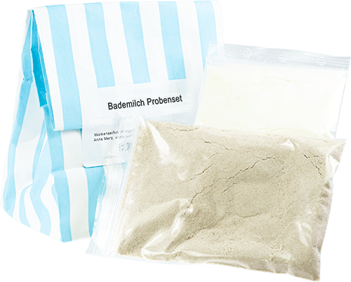 Bademilch Probenset Frisch Bademilch Probenset Frisch ohne Hintergrund