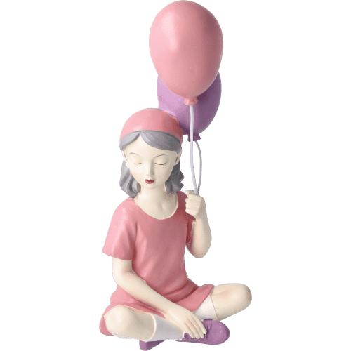 Mädchen Ballons sitzend peach Mädchen Ballons sitzend peach