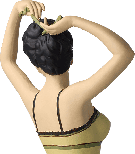 Pinup Dekofigur grün knieend Pinup Dekofigur grün knieend