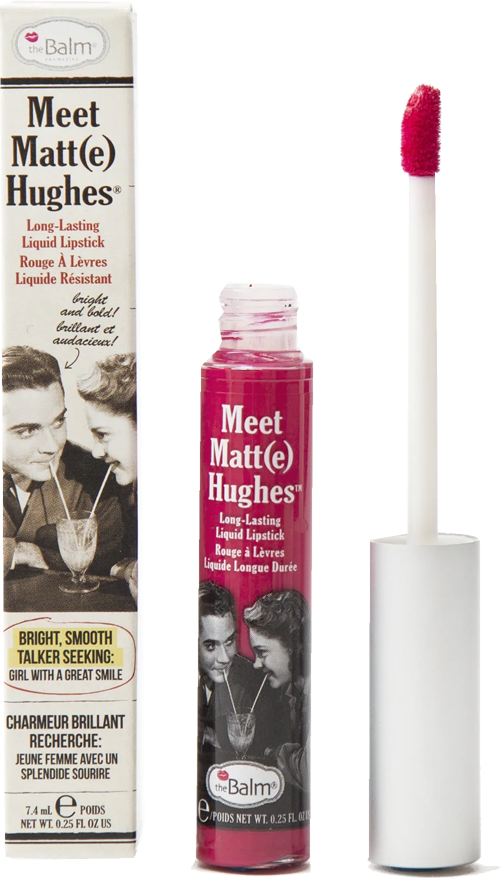 thebalm flüssiger matter lippenstift meet matte hughes