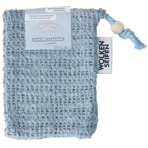 Sisal-Seifensäckchen Blau Sisal-Seifensäckchen Blau ohne Hintergrund