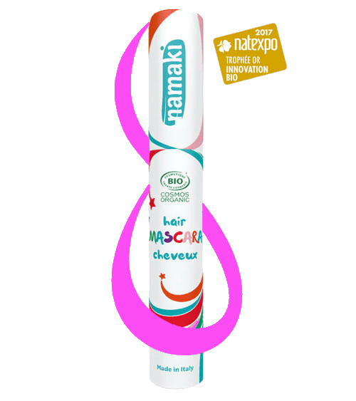 Bio-Haarmascara Pink Namaki Bio-Kinderschminke Haarmascara Pink ohne Hintergrund