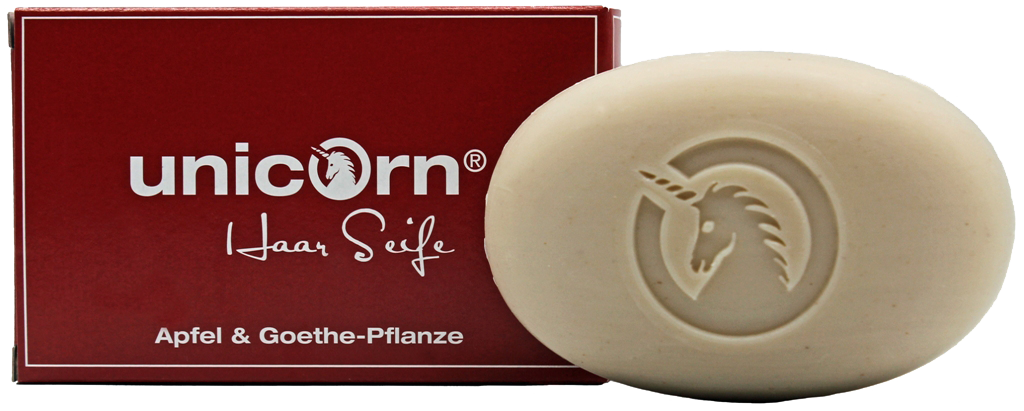 Haarseife mit Apfelextrakt Unicorn Haarseife mit Apfelextrakt ohne Hintergrund