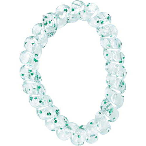 Spiral-Haargummis Grün-Mix