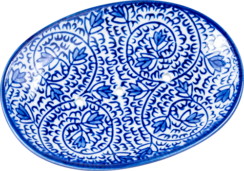 Seifenablage Portugal oval Blättermuster Seifenablage Portugal oval Blättermuster