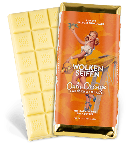 Badeschokolade Only Orange Wolkenseifen Badeschokolade Only Orange